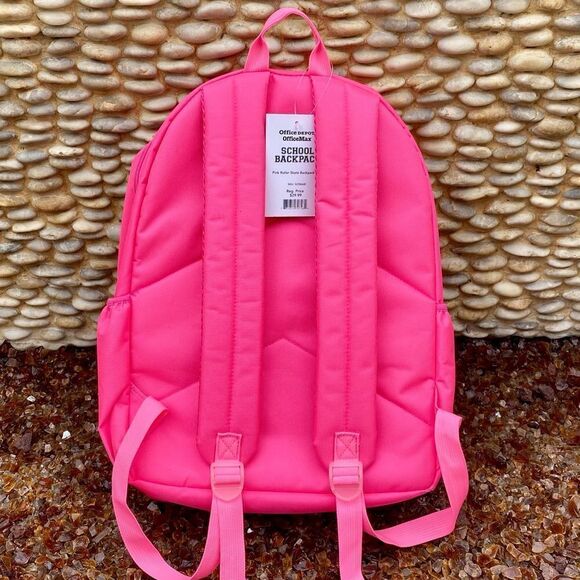 New NWT Office Depot Girls Pink Roller Skate School Backpack & Lunch Box Set - Picture 9 of 11